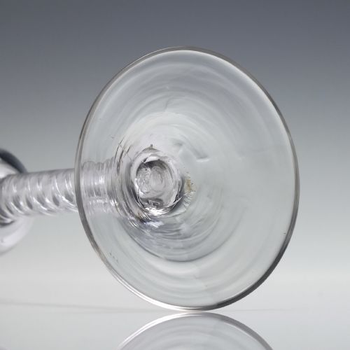 ANTIQUE GEORGIAN SINGLE SERIES AIR TWIST WINE GLASS C1750 - ADDITIONAL PHOTO 6