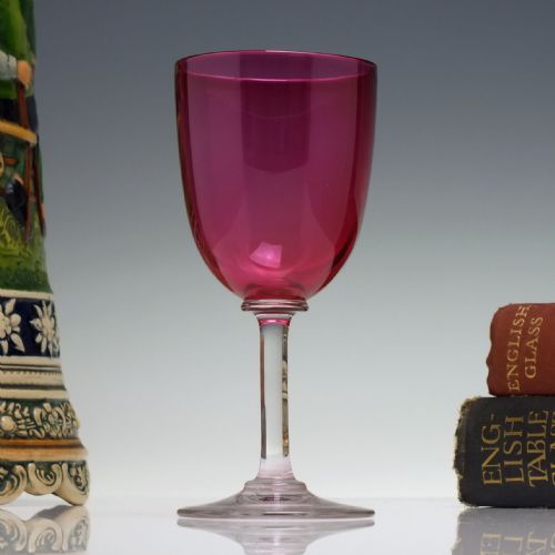 SET OF 19TH CENTURY CRANBERRY WINE GLASSES C1880 - ADDITIONAL PHOTO 2