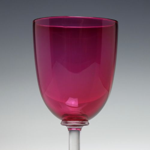 SET OF 19TH CENTURY CRANBERRY WINE GLASSES C1880 - ADDITIONAL PHOTO 3