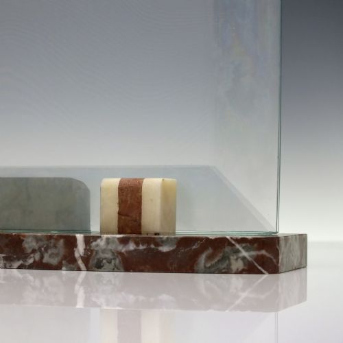 ORIGINAL ART DECO MARBLE GLASS PHOTO FRAME C1930 - ADDITIONAL PHOTO 4