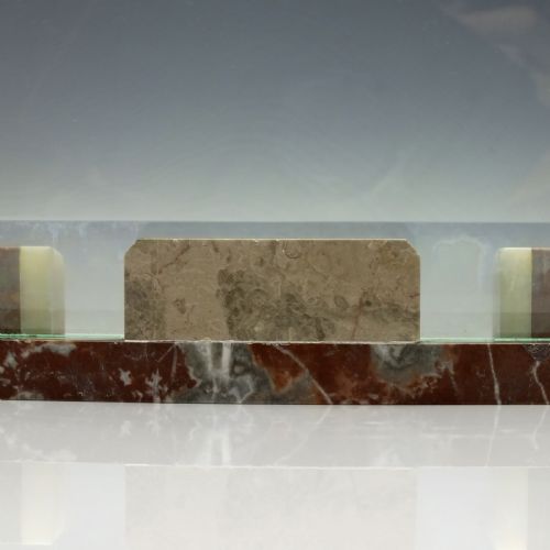 ORIGINAL ART DECO MARBLE GLASS PHOTO FRAME C1930 - ADDITIONAL PHOTO 5