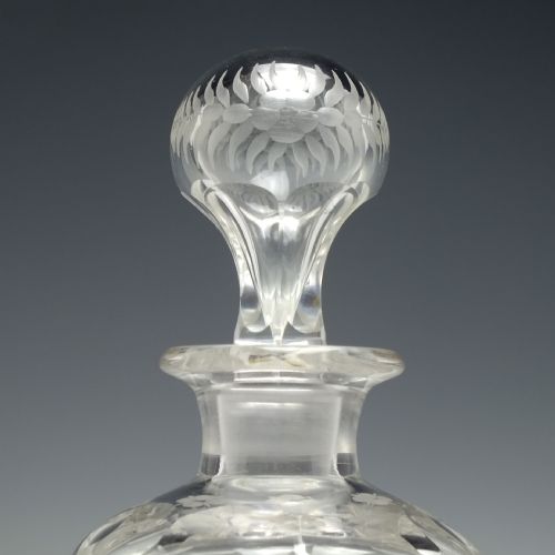 VICTORIAN ENGRAVED DECANTER C1870 - ADDITIONAL PHOTO 2