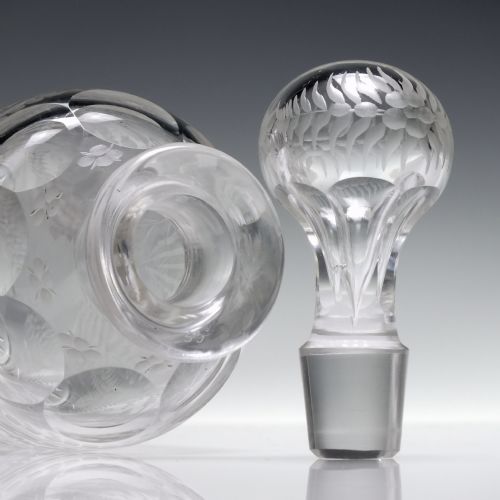 VICTORIAN ENGRAVED DECANTER C1870 - ADDITIONAL PHOTO 6