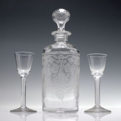 VICTORIAN ENGRAVED DECANTER C1870 - ADDITIONAL PHOTO 8