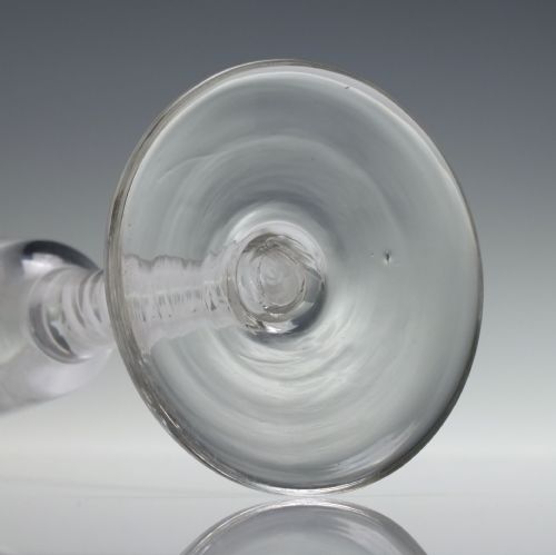 ENGRAVED 18TH CENTURY OPAQUE TWIST ALE GLASS C1760 - ADDITIONAL PHOTO 10