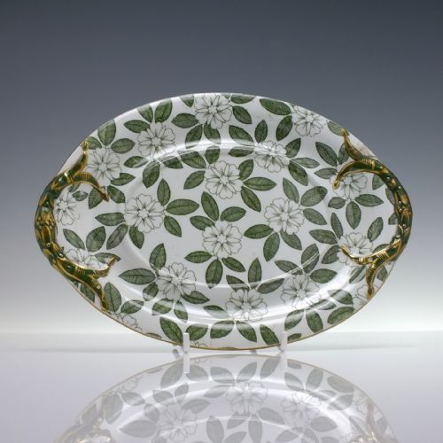 VICTORIAN EDWARD F BODLEY SON IRONSTONE SAUCE BOAT STAND PLATE C18811895 - ADDITIONAL PHOTO 7