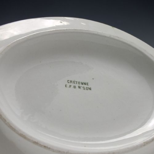 VICTORIAN EDWARD F BODLEY SON IRONSTONE SAUCE BOAT STAND PLATE C18811895 - ADDITIONAL PHOTO 10