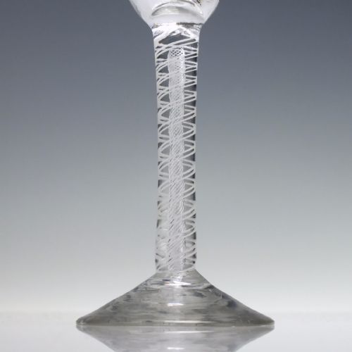 RARE 18TH CENTURY MIXED TWIST WINE GLASS C1760 - ADDITIONAL PHOTO 5