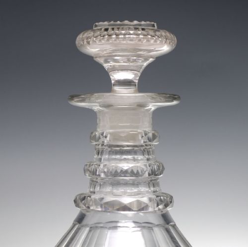 19TH CENTURY CUT GLASS DECANTER C1830 - ADDITIONAL PHOTO 2
