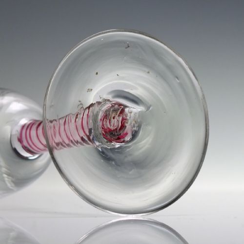 18TH CENTURY DUTCH COLOUR TWIST WINE GLASS C1760 - ADDITIONAL PHOTO 6