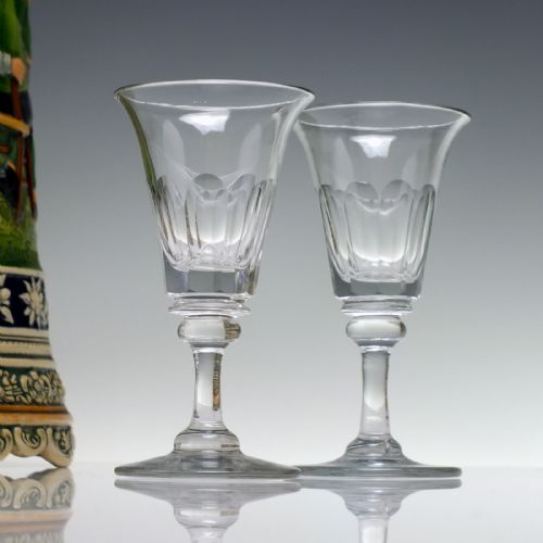 PAIR GEORGIAN REGENCY WINE GLASSES C1820 - ADDITIONAL PHOTO 1