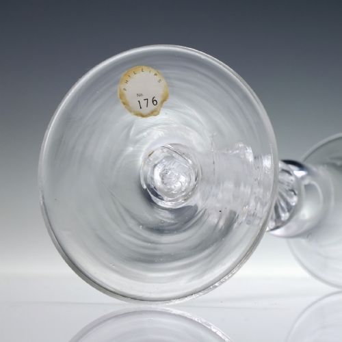 TALL GEORGIAN DOUBLE KNOP AIR TWIST ALE GLASS C1750 - ADDITIONAL PHOTO 6