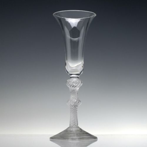 TALL GEORGIAN DOUBLE KNOP AIR TWIST ALE GLASS C1750 - ADDITIONAL PHOTO 8