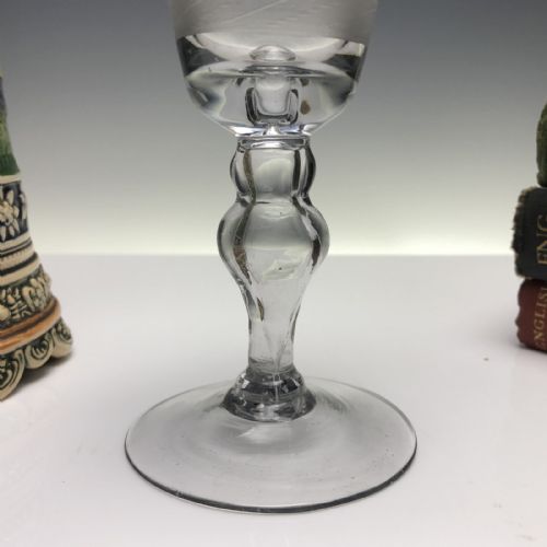 DUTCH ENGRAVED MASONIC WINE GOBLET C1770 - ADDITIONAL PHOTO 2