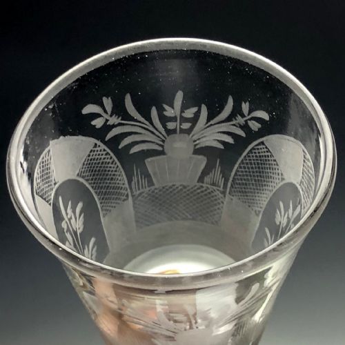DUTCH ENGRAVED MASONIC WINE GOBLET C1770 - ADDITIONAL PHOTO 3