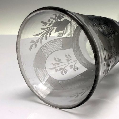 DUTCH ENGRAVED MASONIC WINE GOBLET C1770 - ADDITIONAL PHOTO 5