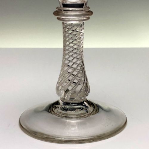 EDWARDIAN ENGRAVED AIR TWIST GOBLET C1910 - ADDITIONAL PHOTO 1