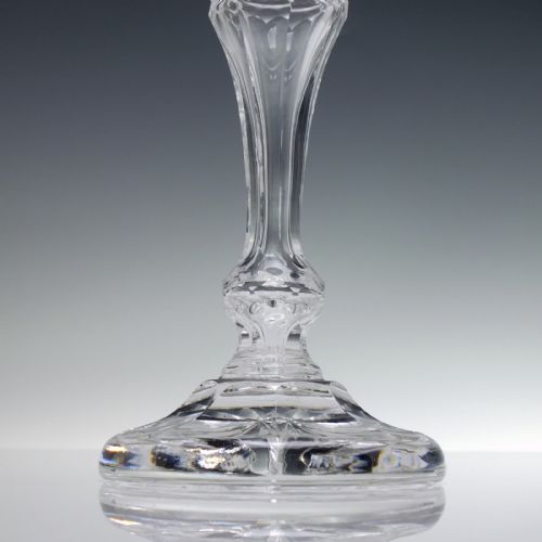 PAIR OF EARLY 20TH CENTURY CRYSTAL GLASS CANDLESTICKS C1900 - ADDITIONAL PHOTO 3
