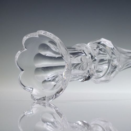 PAIR OF EARLY 20TH CENTURY CRYSTAL GLASS CANDLESTICKS C1900 - ADDITIONAL PHOTO 5