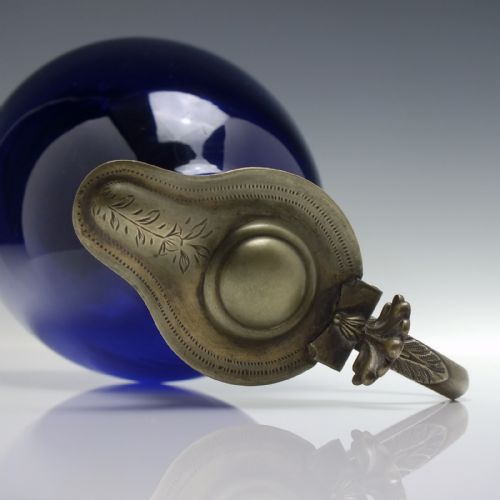 RARE 19TH CENTURY BRISTOL BLUE CLARET JUG C1840 - ADDITIONAL PHOTO 4