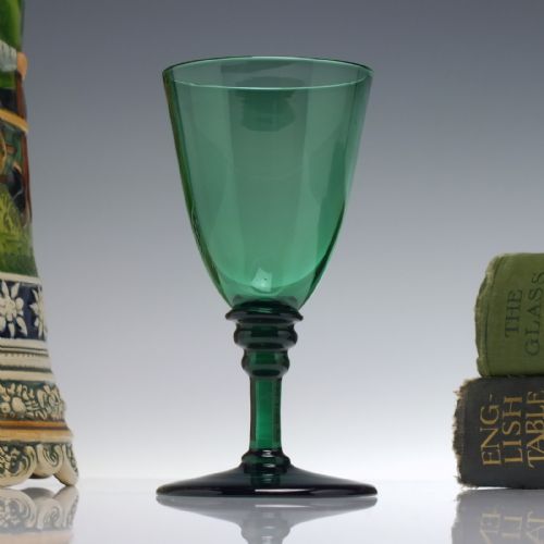 SIX GERORGIAN REGENCY BRISTOL GREEN WINE GLASS C1820 - ADDITIONAL PHOTO 4