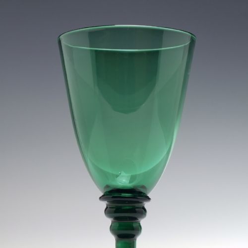 SIX GERORGIAN REGENCY BRISTOL GREEN WINE GLASS C1820 - ADDITIONAL PHOTO 5