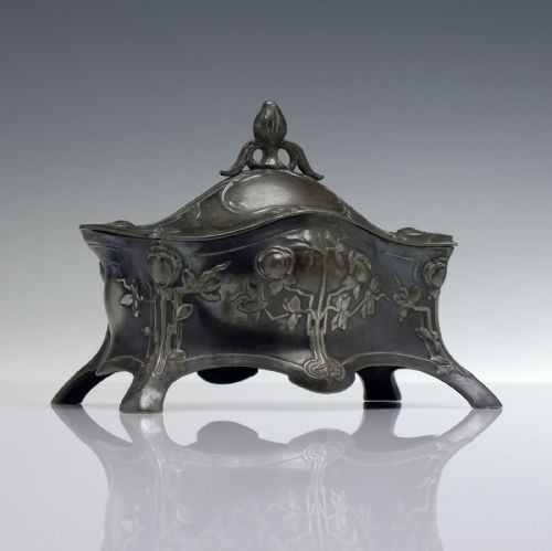 WMF ART NOUVEAU SILVER PLATED JEWELLERY BOX C1910 - ADDITIONAL PHOTO 1