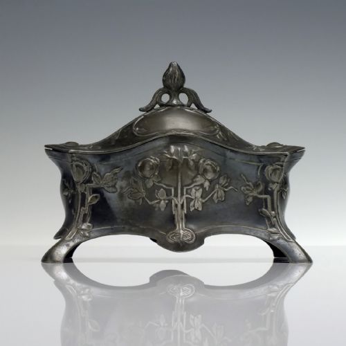 WMF ART NOUVEAU SILVER PLATED JEWELLERY BOX C1910 - ADDITIONAL PHOTO 3