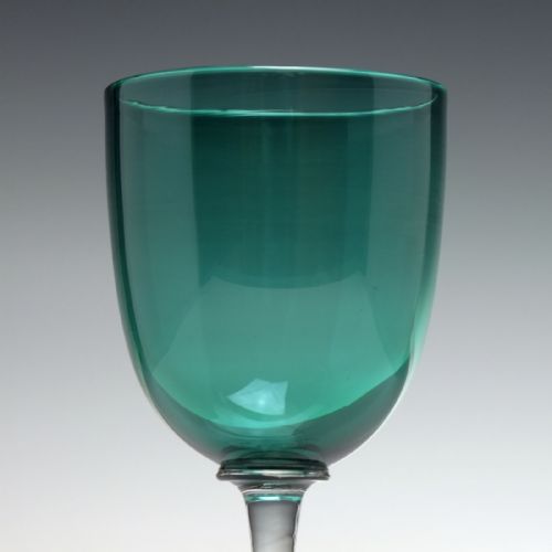 SET OF SIX VICTORIAN GREEN WINE GLASSES C1870 - ADDITIONAL PHOTO 4