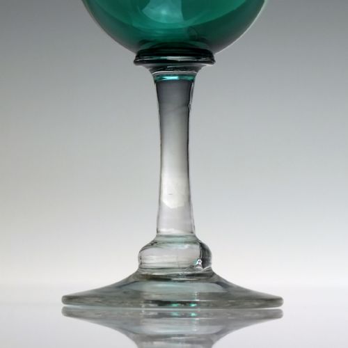 SET OF SIX VICTORIAN GREEN WINE GLASSES C1870 - ADDITIONAL PHOTO 5