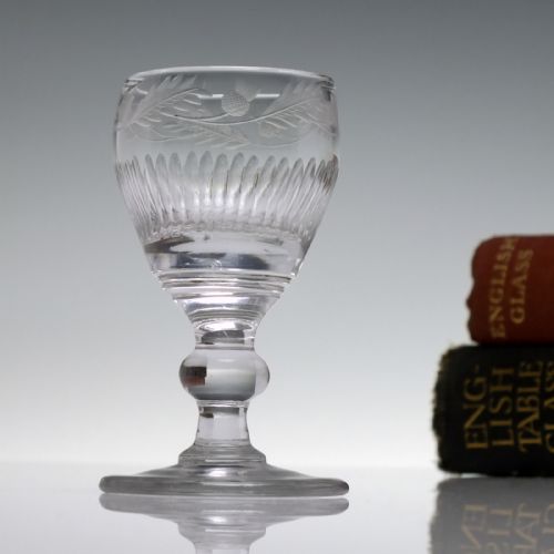 SET OF FOUR 19TH CENTURY SCOTTISH THISTLE ENGRAVED PORT GLASSES C1810 - ADDITIONAL PHOTO 3