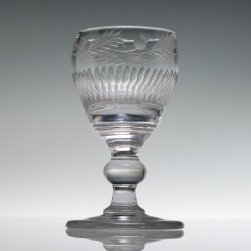 SET OF FOUR 19TH CENTURY SCOTTISH THISTLE ENGRAVED PORT GLASSES C1810 - ADDITIONAL PHOTO 4