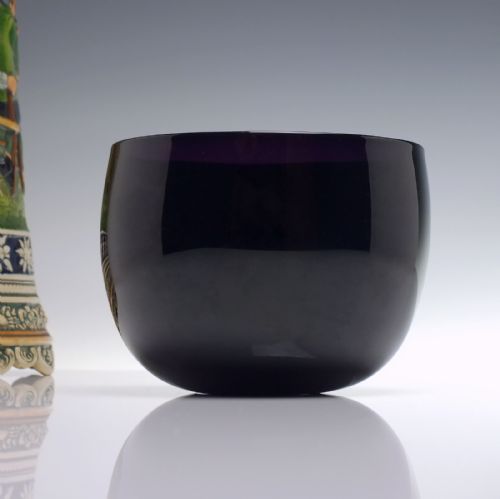 19th century amethyst glass finger bowl c1830 - CATEGORY: ANTIQUE GLASS - DATED 19TH CENTURY