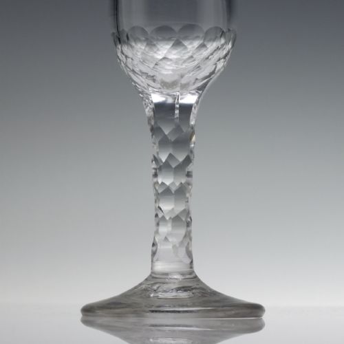 GEORGIAN FACET CUT WINE GLASS C1780 - ADDITIONAL PHOTO 5