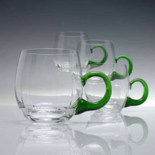 set of four art nouveau glass tankards c1910 - CATEGORY: ANTIQUE GLASS - DATED 1910