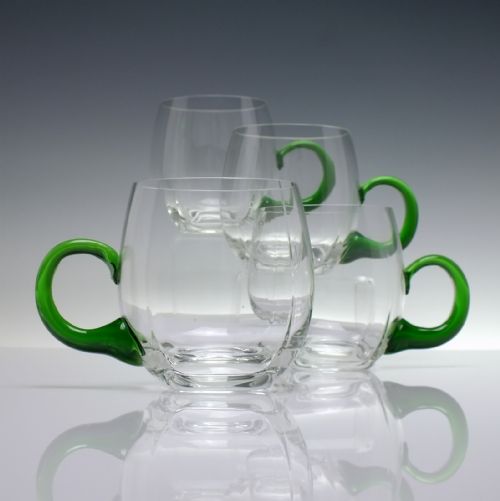 SET OF FOUR ART NOUVEAU GLASS TANKARDS C1910 - ADDITIONAL PHOTO 1