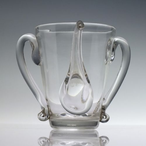 RARE 18TH CENTURY GLASS POSSET GLASS C1770 - ADDITIONAL PHOTO 2