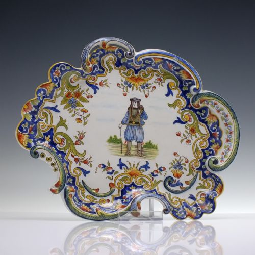19TH CENTURY FRENCH FAIENCE DESVRES FOURMAINTRAUX SERVING PLATTER C1880 - ADDITIONAL PHOTO 1