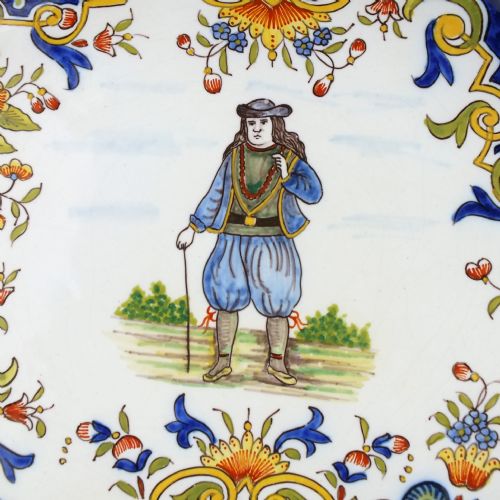 19TH CENTURY FRENCH FAIENCE DESVRES FOURMAINTRAUX SERVING PLATTER C1880 - ADDITIONAL PHOTO 2