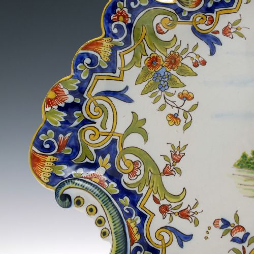 19TH CENTURY FRENCH FAIENCE DESVRES FOURMAINTRAUX SERVING PLATTER C1880 - ADDITIONAL PHOTO 3