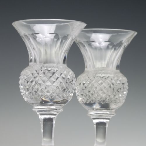 PAIR OF TALL VICTORIAN SCOTTISH THISTLE DRAM GLASSES C1870 - ADDITIONAL PHOTO 2