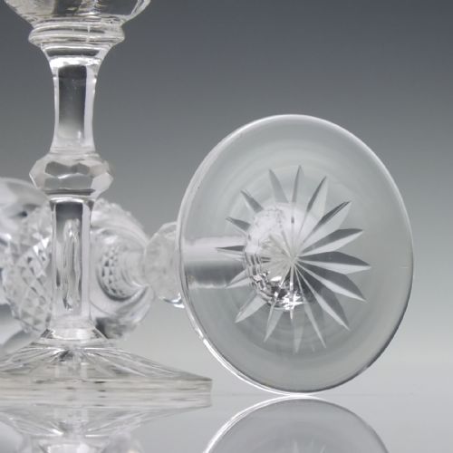 PAIR OF TALL VICTORIAN SCOTTISH THISTLE DRAM GLASSES C1870 - ADDITIONAL PHOTO 5
