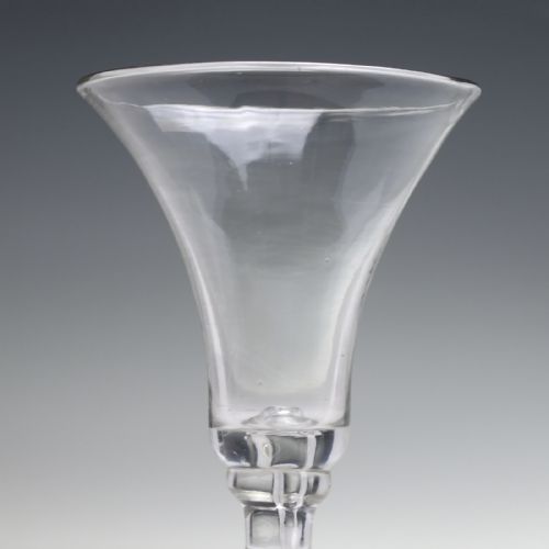 18TH CENTURY BALUSTROID WINE GLASS C1730 - ADDITIONAL PHOTO 2