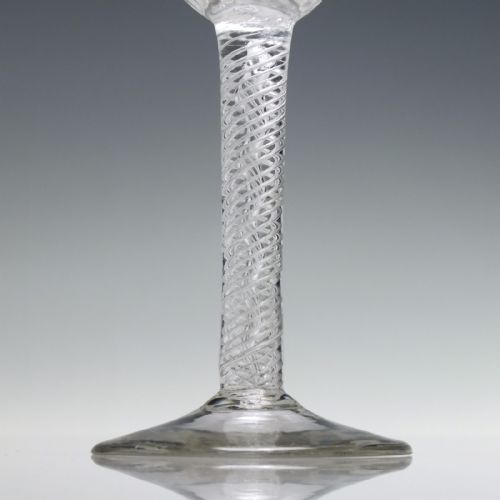 18TH CENTURY DOUBLE SERIES AIR TWIST WINE GLASS C1750 - ADDITIONAL PHOTO 4