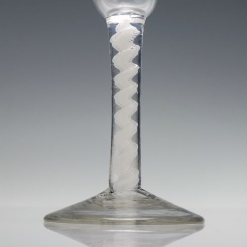 GEORGIAN OPAQUE TWIST ALE GLASS C1760 - ADDITIONAL PHOTO 2