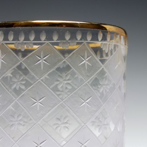 19TH CENTURY FRENCH ENGRAVED GLASS TUMBLER C1860 - ADDITIONAL PHOTO 2
