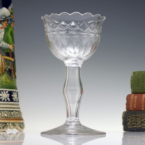 georgian cut glass hollow stem sweetmeat c1785 - CATEGORY: ANTIQUE GLASS - DATED GEORGIAN