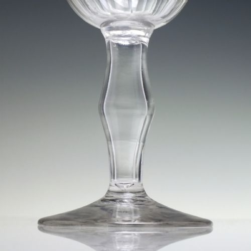 GEORGIAN CUT GLASS HOLLOW STEM SWEETMEAT C1785 - ADDITIONAL PHOTO 3