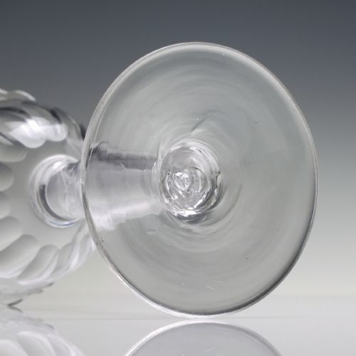 GEORGIAN CUT GLASS HOLLOW STEM SWEETMEAT C1785 - ADDITIONAL PHOTO 5