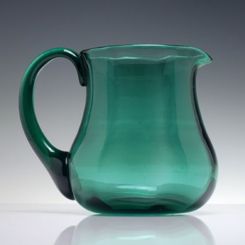 RARE VICTORIAN BRISTOL GREEN WATER JUG C1880 - ADDITIONAL PHOTO 1